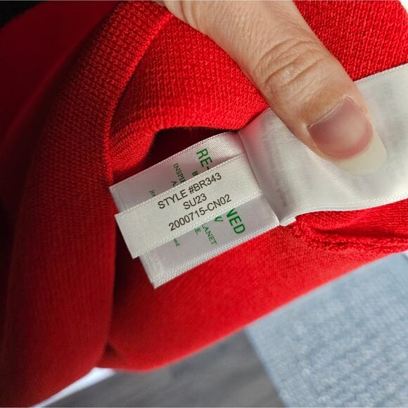 J. Crew Cherry Red Squareneck Mini Sweater-Dress NWOT Size Large - Picture 7 of 11